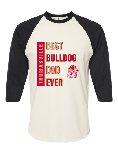 Thomasville Bulldogs Best Bulldog Dad Men's Baseball T-Shirt