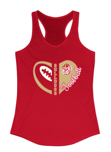 Thomasville Bulldogs Heart Football Women's Tank Top