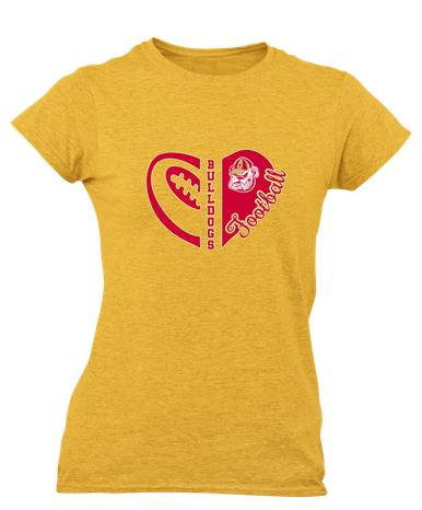 Thomasville Bulldogs Heart Football Women's Premium SS T-Shirt
