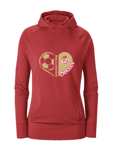 Thomasville Bulldogs Heart Soccer Women's Hoodie