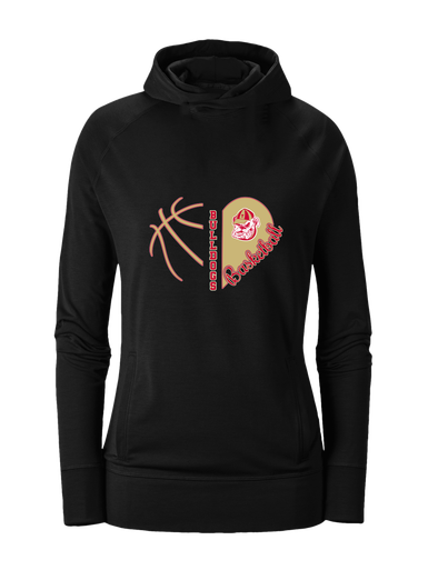Thomasville Bulldogs Heart Basketball Women's Hoodie