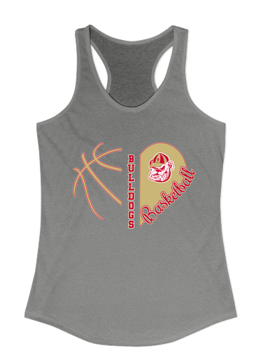 Thomasville Bulldogs Heart Basketball Women's Tank Top
