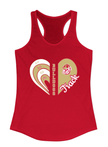 Thomasville Bulldogs Heart Track Women's Tank Top