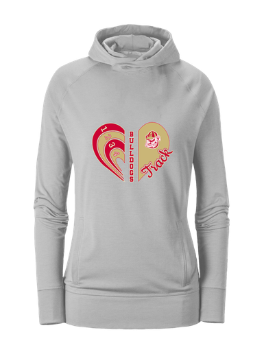 Thomasville Bulldogs Heart Track Women's Hoodie