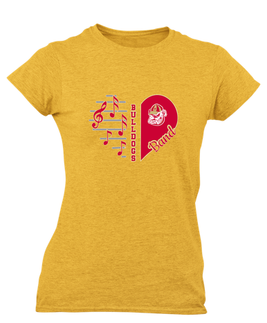 Thomasville Bulldogs Heart Band Women's Premium SS T-Shirt
