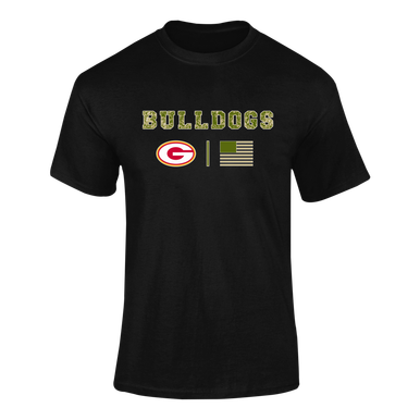 Goochland Bulldogs Camo Flag Men's SS T-Shirt