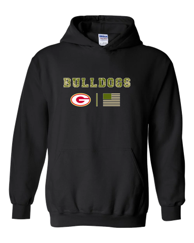 Goochland Bulldogs Camo Flag Men's Hoodie