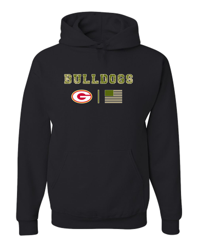 Goochland Bulldogs Camo Flag Men's Premium Hoodie