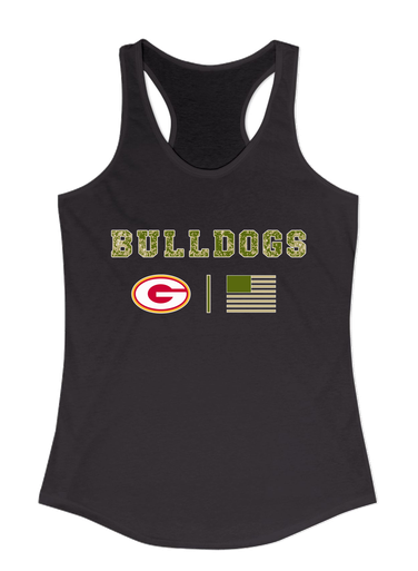 Goochland Bulldogs Camo Flag Women's Tank Top