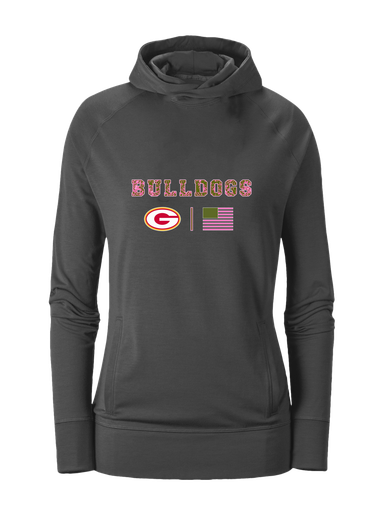 Goochland Bulldogs Pink Camo Flag Women's Hoodie