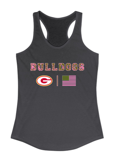 Goochland Bulldogs Pink Camo Flag Women's Tank Top