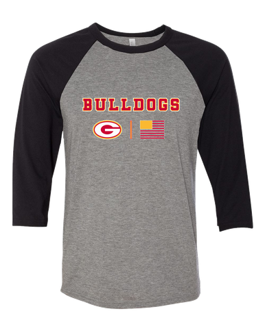 Goochland Bulldogs Team Colors Flag Women's Baseball T-Shirt