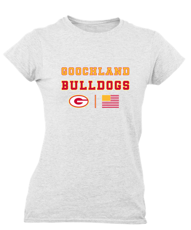 Goochland Bulldogs Spirit Flag Women's Premium SS T-Shirt