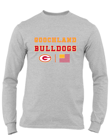 Goochland Bulldogs Spirit Flag Men's LS T-Shirt