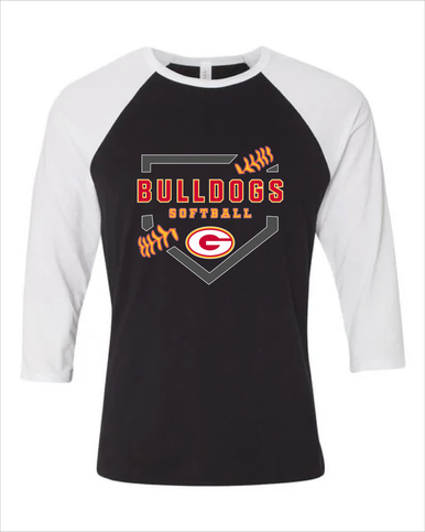 Goochland Bulldogs Softball #2 Women's Baseball T-Shirt