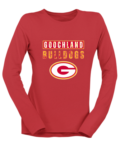 Goochland Bulldogs Mascot #9 Women's LS T-Shirt