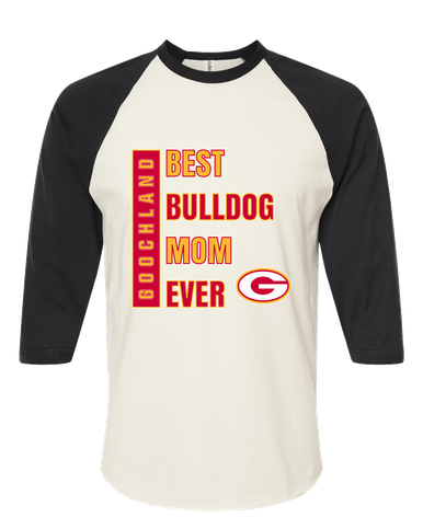 Goochland Bulldogs Best Bulldog Mom Women's Baseball T-Shirt