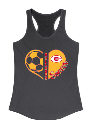 Goochland Bulldogs Heart Soccer Women's Tank Top