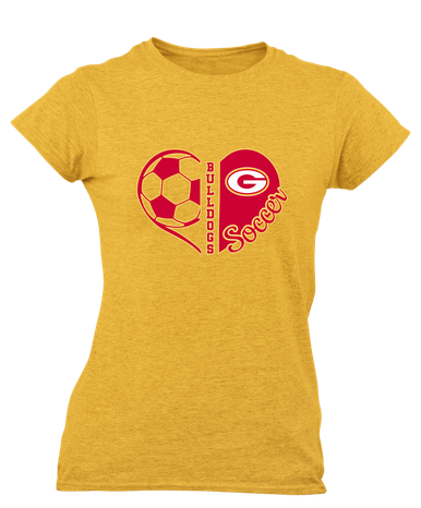 Goochland Bulldogs Heart Soccer Women's Premium SS T-Shirt