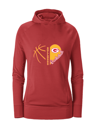 Goochland Bulldogs Heart Basketball Women's Hoodie