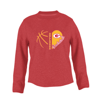 Goochland Bulldogs Heart Basketball Women's Sweatshirt