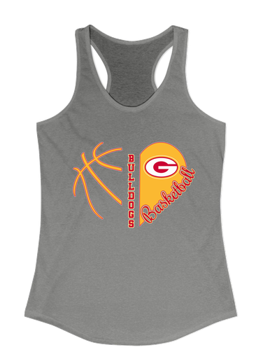 Goochland Bulldogs Heart Basketball Women's Tank Top