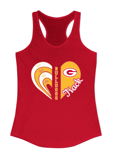 Goochland Bulldogs Heart Track Women's Tank Top