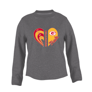 Goochland Bulldogs Heart Track Women's Sweatshirt