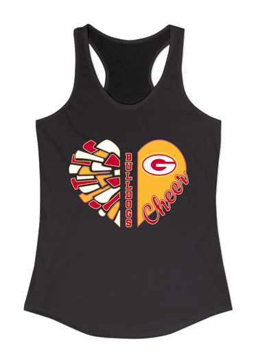 Goochland Bulldogs Heart Cheer Women's Tank Top
