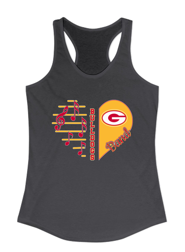Goochland Bulldogs Heart Band Women's Tank Top