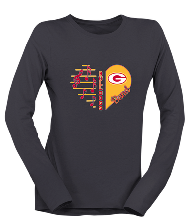Goochland Bulldogs Heart Band Women's Premium LS T-Shirt