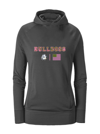 Fairdale Bulldogs Pink Camo Flag Women's Hoodie