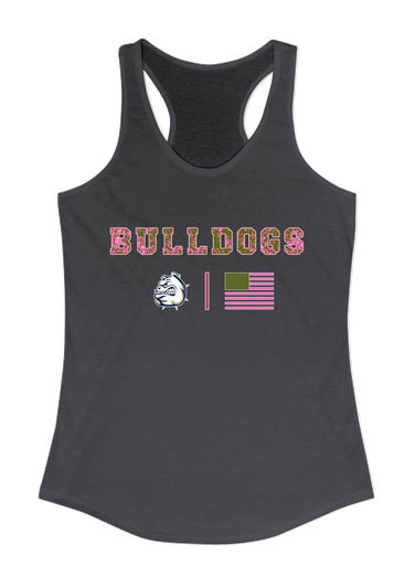 Fairdale Bulldogs Pink Camo Flag Women's Tank Top