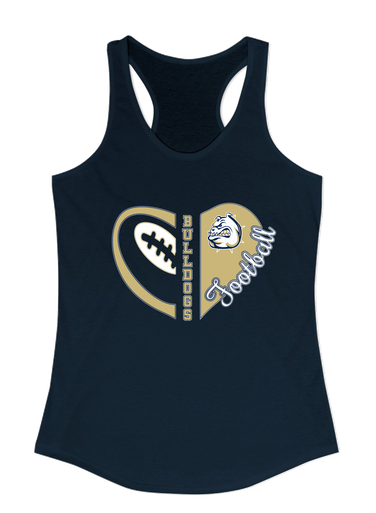 Fairdale Bulldogs Heart Football Women's Tank Top