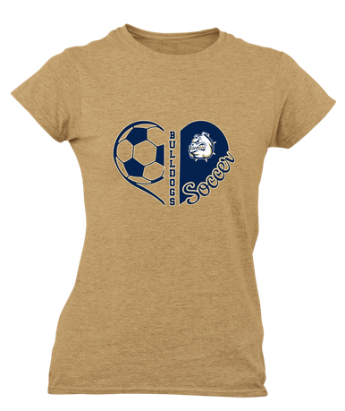 Fairdale Bulldogs Heart Soccer Women's SS T-Shirt