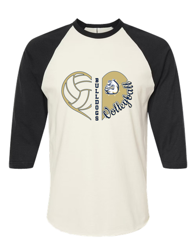 Fairdale Bulldogs Heart Volleyball Women's Baseball T-Shirt