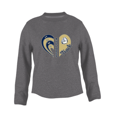 Fairdale Bulldogs Heart Track Women's Sweatshirt
