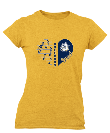 Fairdale Bulldogs Heart Band Women's SS T-Shirt