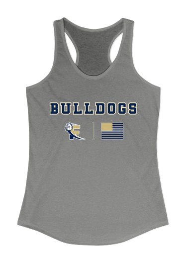 Fairdale Bulldogs Block F Team Colors Flag Women's Tank Top