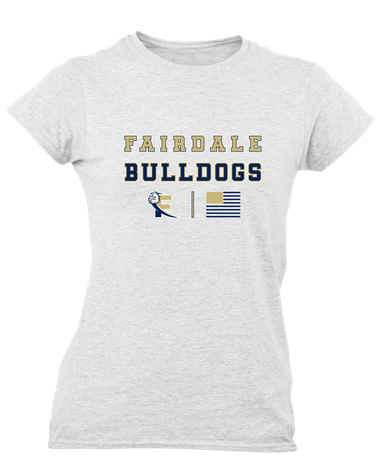 Fairdale Bulldogs Block F Spirit Flag Women's Premium SS T-Shirt