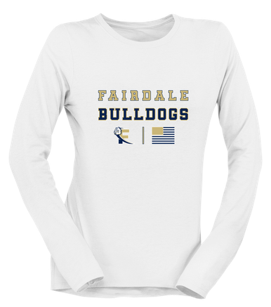 Fairdale Bulldogs Block F Spirit Flag Women's Premium LS T-Shirt