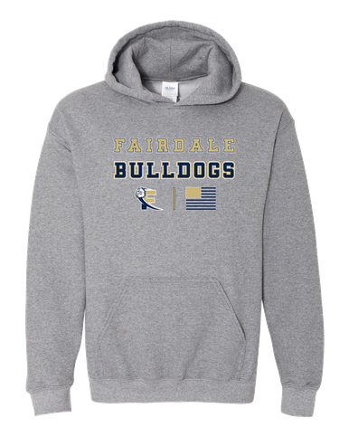 Fairdale Bulldogs Block F Spirit Flag Men's Hoodie