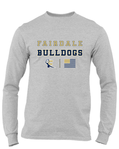 Fairdale Bulldogs Block F Spirit Flag Men's LS T-Shirt