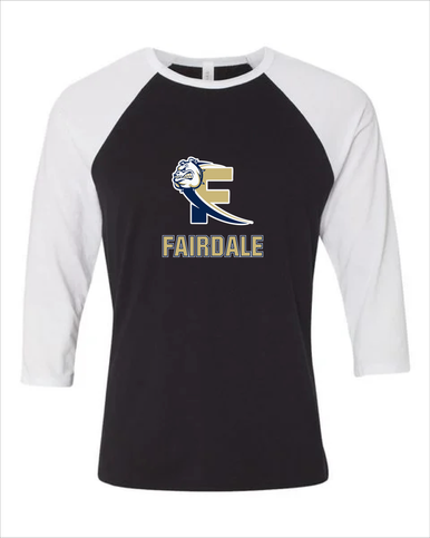 Fairdale Bulldogs Block F Mascot #2 Women's Baseball T-Shirt