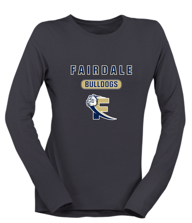 Fairdale Bulldogs Block F Mascot #3 Women's Premium LS T-Shirt