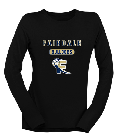 Fairdale Bulldogs Block F Mascot #3 Women's LS T-Shirt