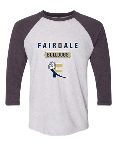 Fairdale Bulldogs Block F Mascot #3 Women's Baseball T-Shirt