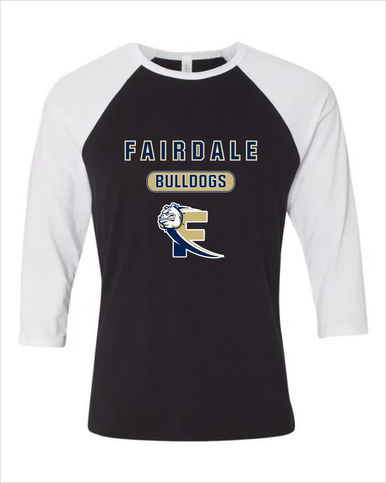Fairdale Bulldogs Block F Mascot #3 Men's Baseball T-Shirt