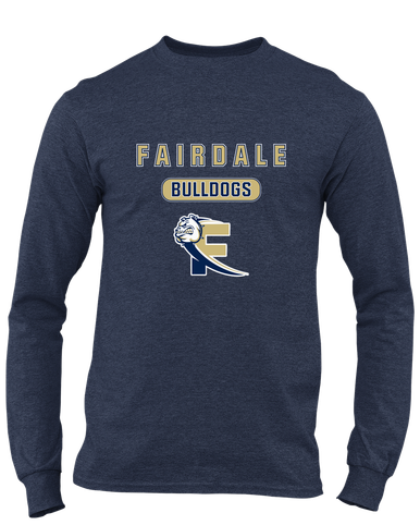 Fairdale Bulldogs Block F Mascot #3 Men's LS T-Shirt