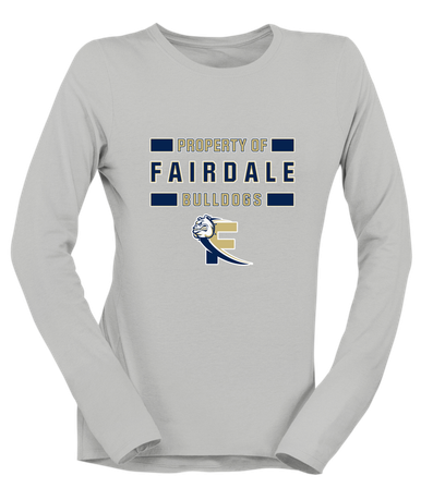 Fairdale Bulldogs Block F Property Of Women's Premium LS T-Shirt